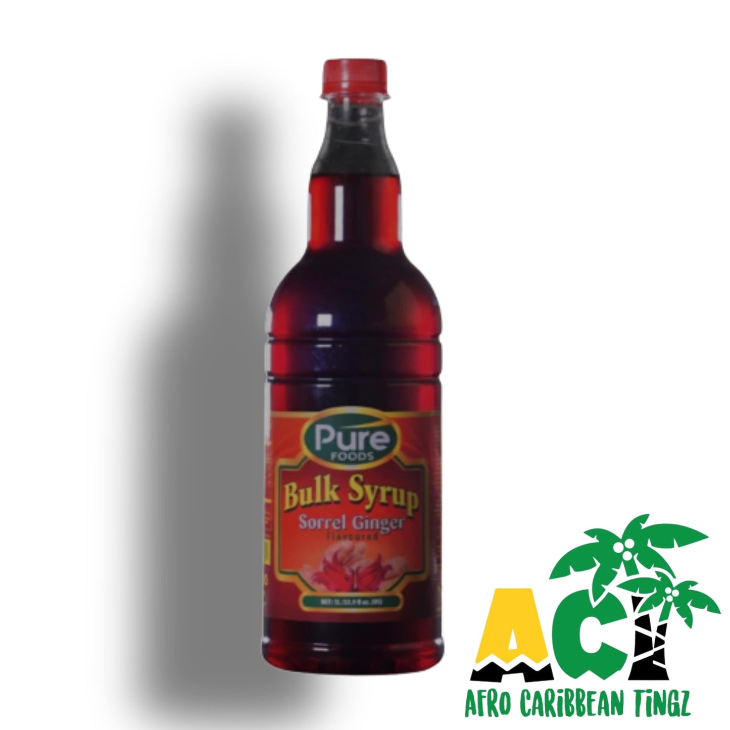 Pure Foods Bulk Sorrel Ginger Syrup 1 Litre