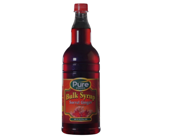 Pure Foods Bulk Sorrel Ginger Syrup 1 Litre